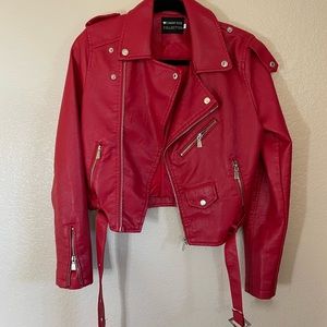 Red moto jacked